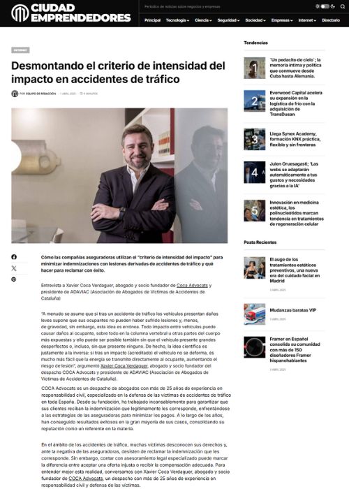 Coca Advocats Ciudad Emprendedores Marzo 2025